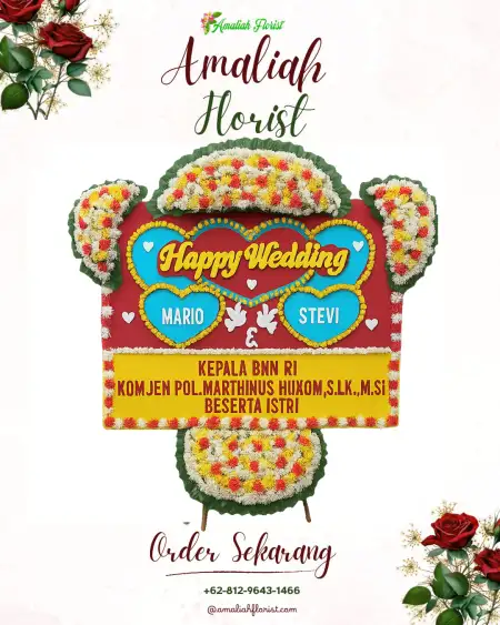 Papan Bunga Pernikahan Rukun Damai